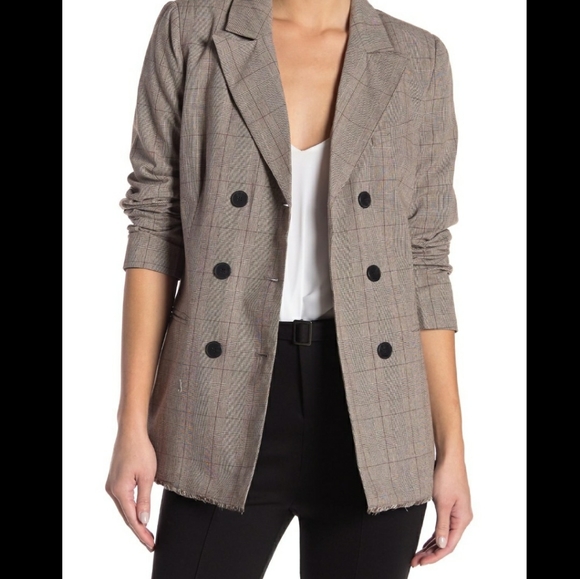 Romeo & Juliet Couture Jackets & Blazers - Brown Checkered Blazer
